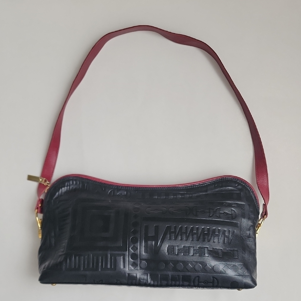 Due Fratelli Vintage Canadian Chic Black and Red Crossbody Bag 🐈‍⬛👑